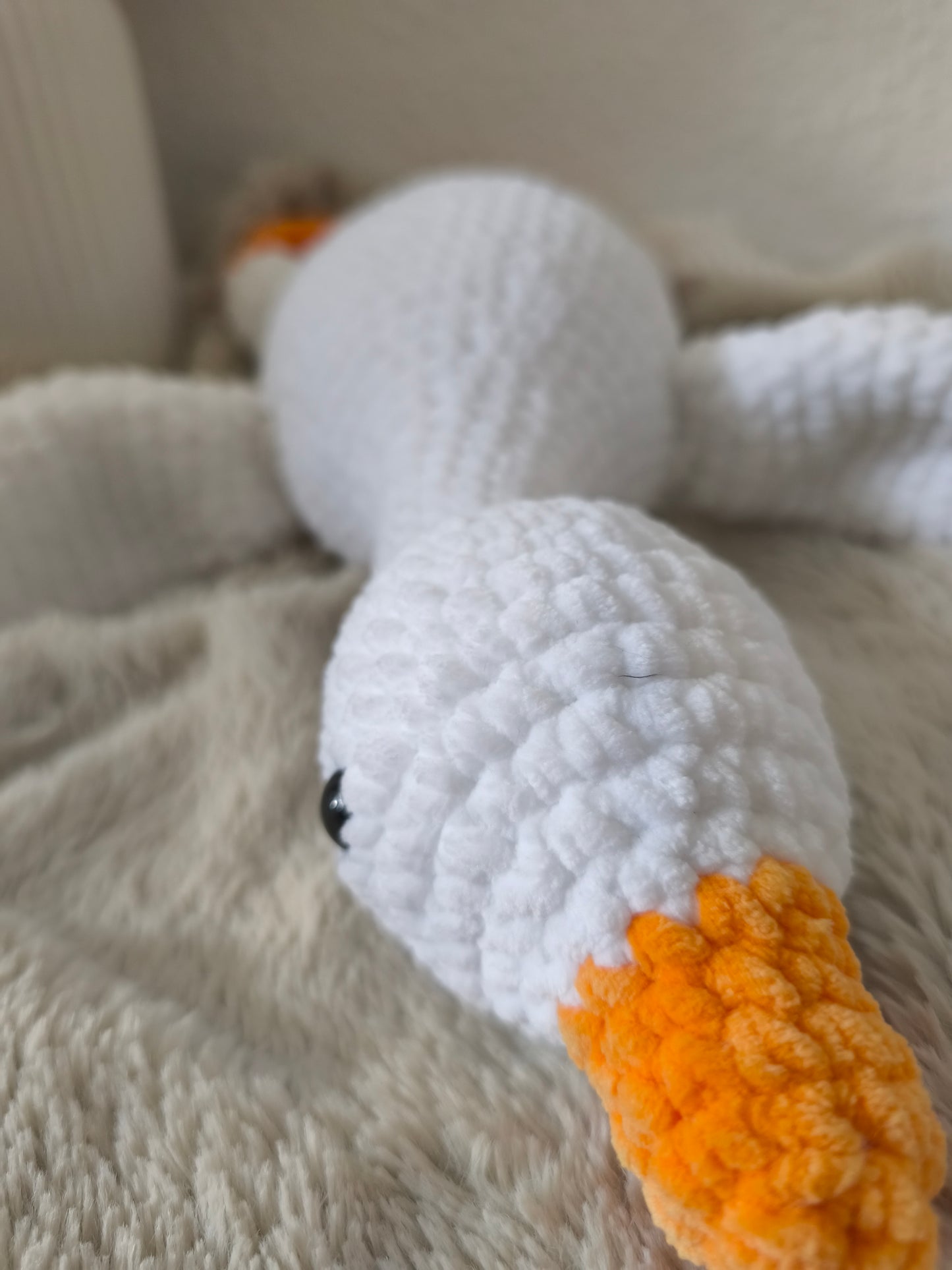 Selbstgehäkelte Gans
